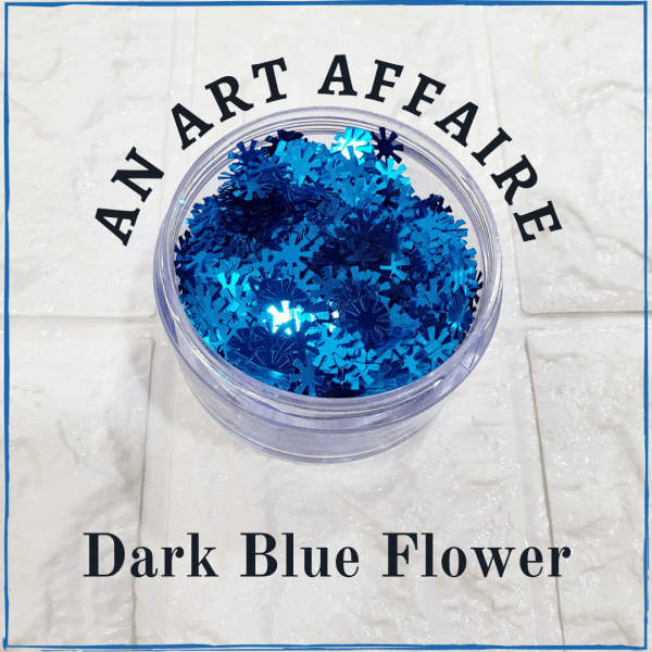 Flower Glitter Dark Blue