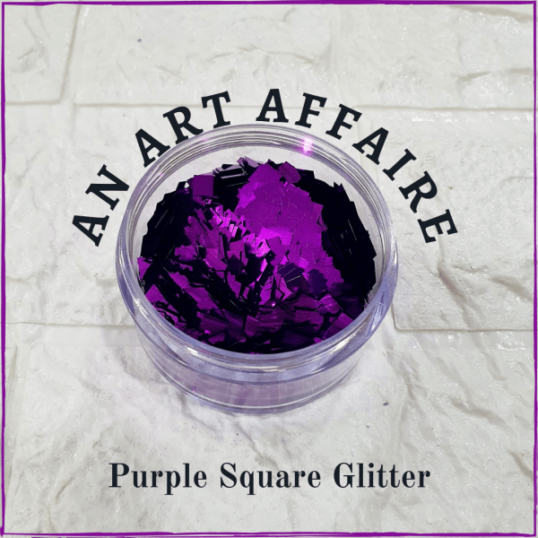 Square Glitter Purple
