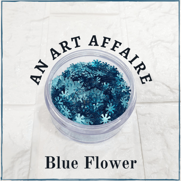 Flower Glitter Blue