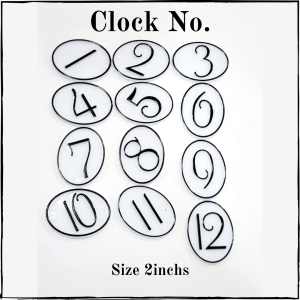 Clock number Black & white