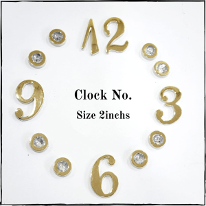 Clock Number Gold with Beads