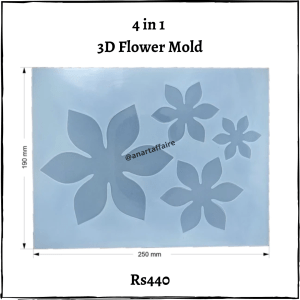 4 in 1 3D Flower Mold