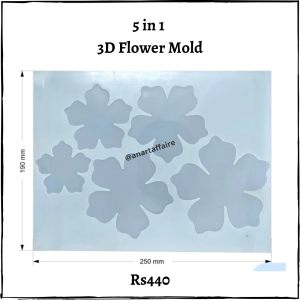 5 in 1 3D Flower Mold