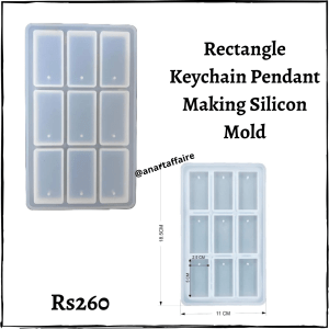 Rectangle Keychain Pendant Making Silicon Mold