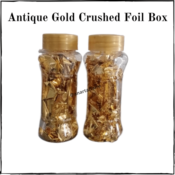 Antique Gold Crushed Foil Box